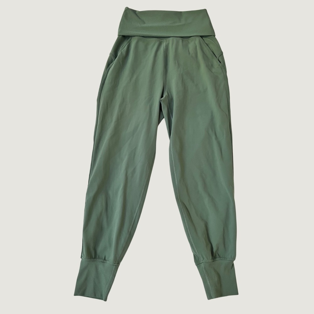 Lululemon Align Jogger Ribbed Waistband Green Tidewater Teal Size 4